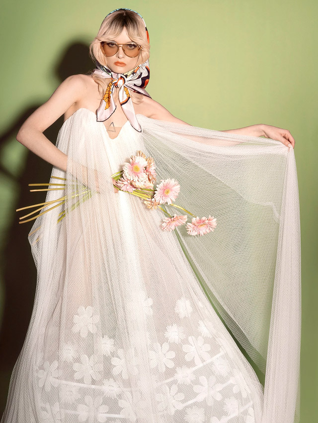 Model wearing a bridal gown #7